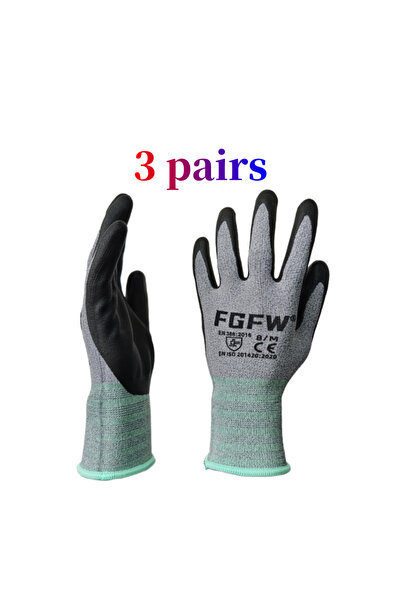 Choice6 M-code 3 pairs Breathable Nitrile Work Gloves - Soft Durable Spandex ...