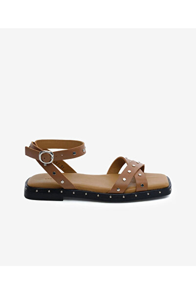 Greyder Kadın Taba Hakiki Deri Sandalet 6Y2CS34460