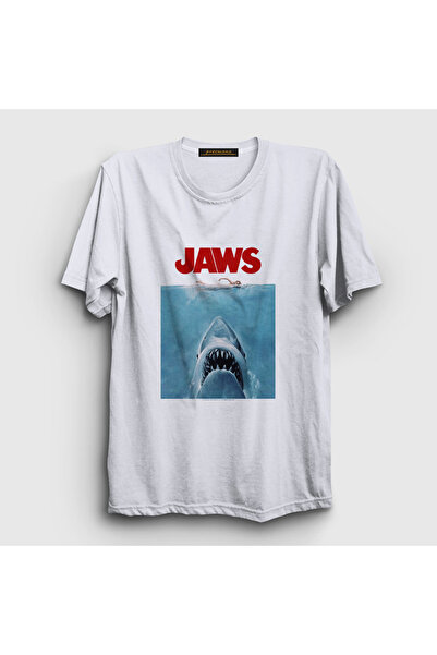 Presmono Unisex White Poster Shark Movie Jaws T-shirt372533tt
