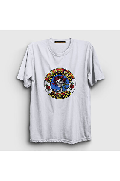 Presmono Tricou unisex White Roses Grateful Dead386893tt