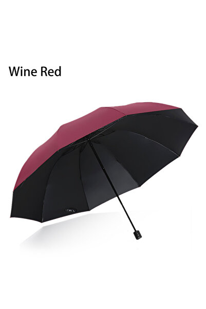 choice2 Iron 10K wind red 130cm Extra-Large Folding Umbrella Suitable for Bot...