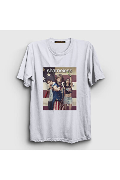 Presmono Unisex beli Us Shameless T-shirt 210021tt