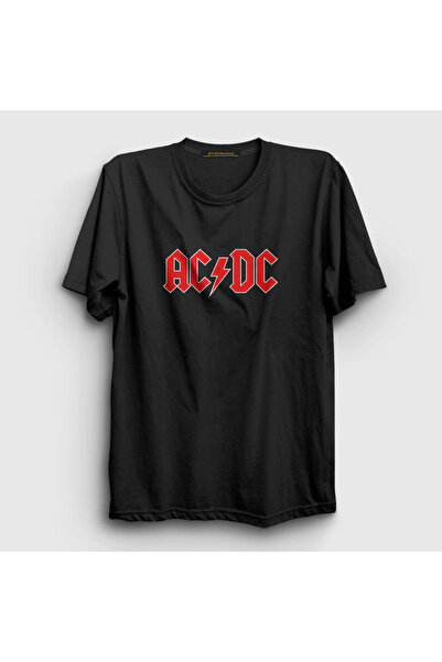 Presmono Unisex Black Red Ac/dc T-shirt 6487tt