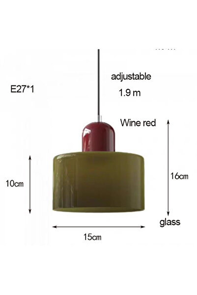 Choice Warm White Brownish green Nordic Modern Glass Bedroom Bedside Long Lin...