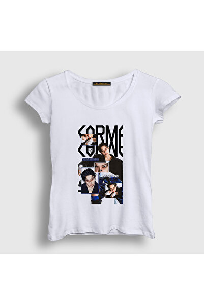 Presmono Women's White Karma Bang Chan Bangchan Stray Kids T-Shirt 607083Tt