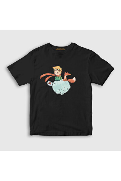 Presmono Unisex Kids Black Fox Le Petit Prince Little Prince T-Shirt 566459Tt