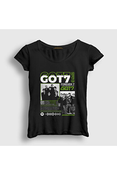 Presmono Women's Black Forever Pop Got7 T-Shirt 597061Tt