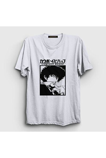 Presmono Anime Cowboy Bebop Unisex bela T-shirt - 492591tt