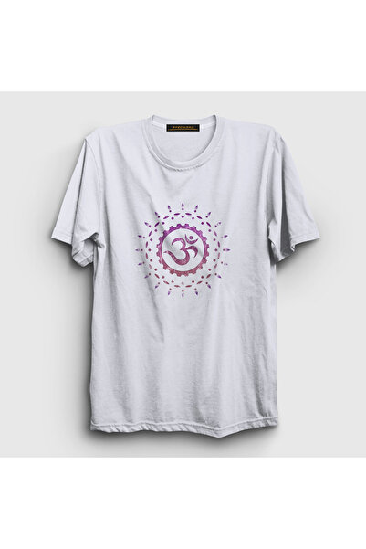 Presmono Unisex beli OM simbol meditacijski poklon joga T-shirt 512870tt