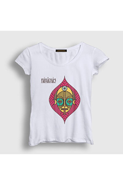 Presmono Women's White Band Naxatras T-Shirt 576647Tt