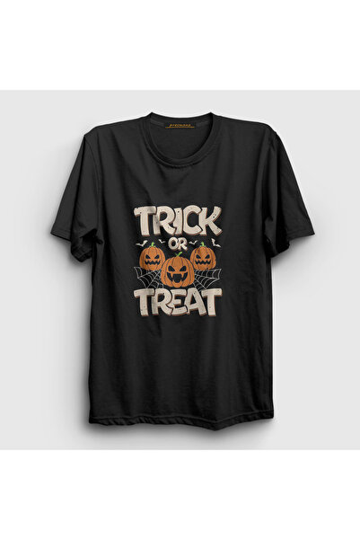 Presmono Unisex Black Trick or Treat V2 Halloween Halloween T-Shirt 501003Tt