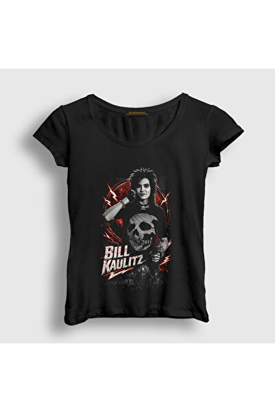 Presmono Women's Black Bill Kaulitz Tokio Hotel T-Shirt 600579Tt