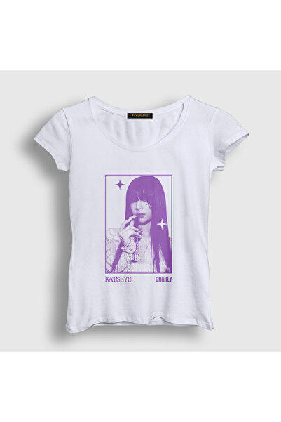Presmono Women's White Sophia K Pop Katseye T-Shirt 589302Tt