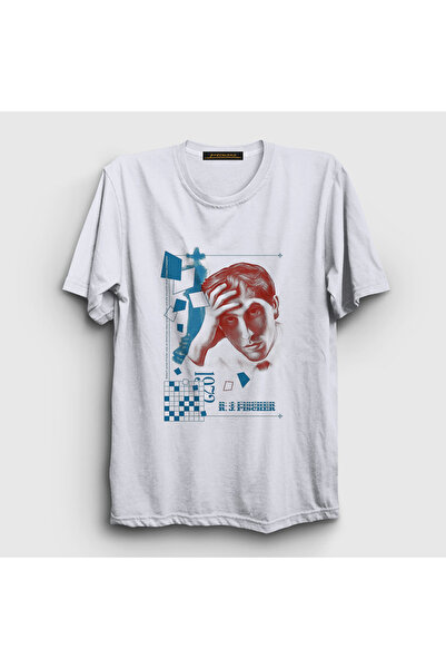 Presmono Unisex White Bobby Robert James Fischer Chess T-Shirt 420171Tt