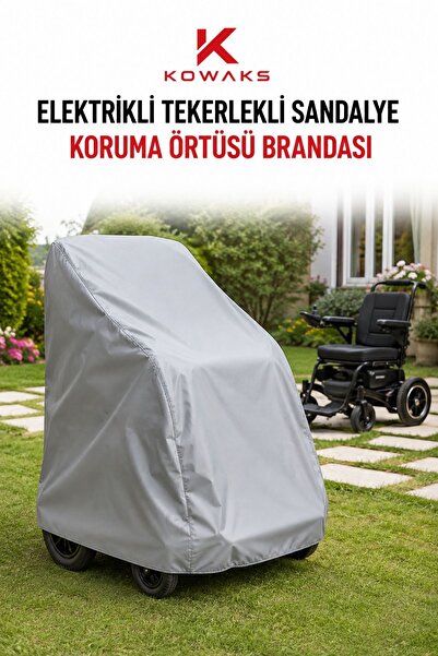 KOWAKS Elektrikli Tekerlekli Sandalye Koruma Brandasi Su Geçirmez Gri Renk 13...