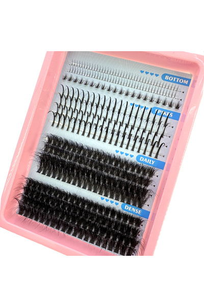 Choice15 MIX D 15Rows spikes80100 15Rows False Eyelashes Clusters Spikes&Bott...