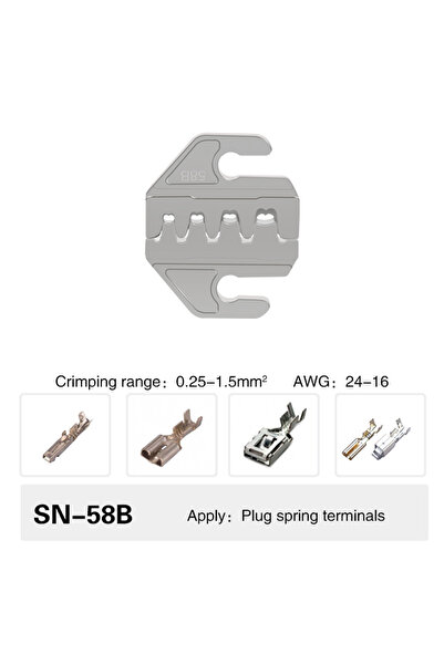 Choice10 أداة تجعيد SN-58B، مجموعة فكوك التجعيد، فكوك بفتحة 4 مم، SN-48BS/58B...