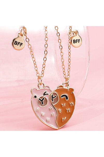 Choice QT043-2 Qpeach 2Pcs/set Cute Cartoon Capybara Pendant Best Friend Girl...