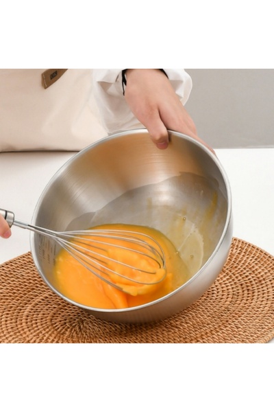 Choice 25cm-1pc Stainless Steel Gold And Silver Salad Bowl Rice Noodles Lamia...