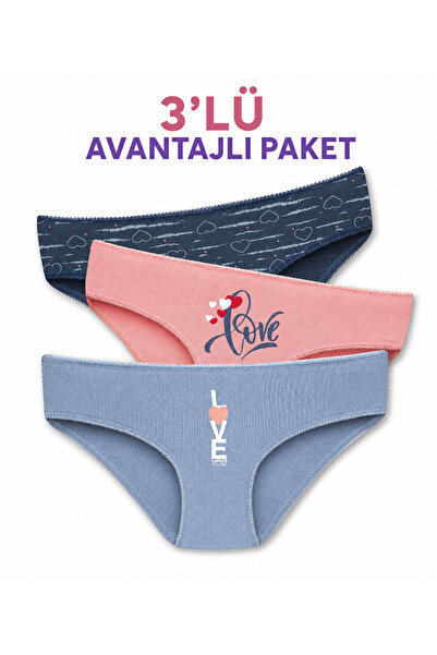 Cicito Girl's Cotton Lycra Panties 3-Pack - Colorful Comfortable Flexible Und...