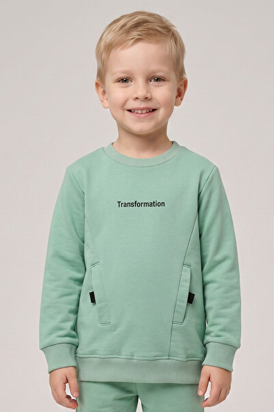 CRASSİ Erkek Çocuk Sweatshirt Baskılı Uzun Kollu 2 İplik Penye Kumaş %100 Pam...