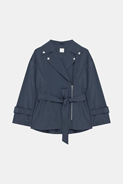 W Collection ANTRASİT KISA TRENÇKOT