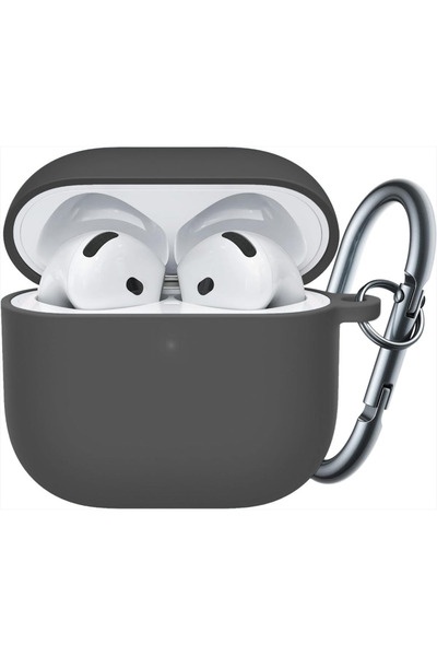 Casey Studios AirPods 4 case, soft silicone, with Keychain with carabiner, wi...