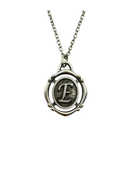 Herşey Nota Letter E Antique Unisex Necklace – Personal, Elegant, and Origina...