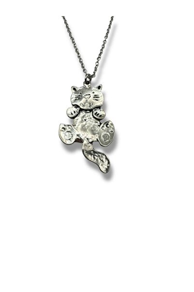 Herşey Nota Unisex Necklace with Cat Figure – Antique, Mystic and Special Des...