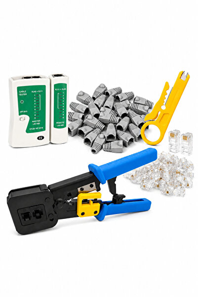 MVLH Set - RJ45 RJ11 Ağ Kurulum Krimp Pense - Kablo Test Cihazı + Mini Soyucu...