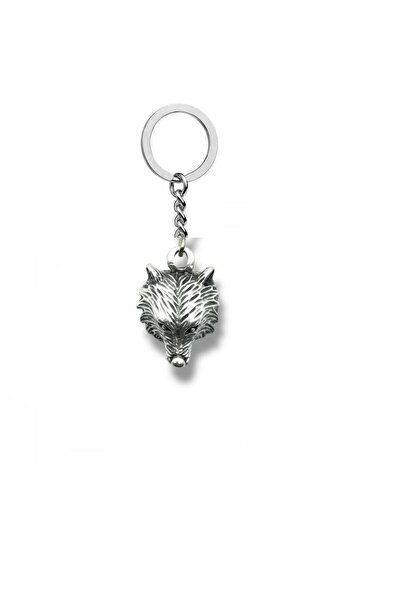 Herşey Nota Cunning Spirit – Unisex Metal Keychain with Fox Head Figure