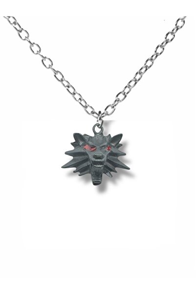 Herşey Nota The Witcher Red-Eyed Wolf Head Necklace |   Unisex |   Fantastic ...