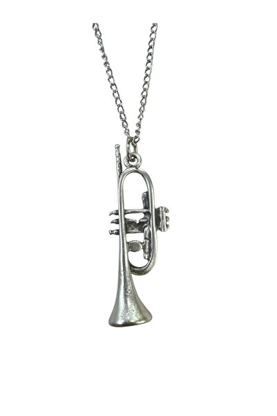 Herşey Nota Trumpet Figured Metal Necklace – Unisex - Music Themed Accessory ...