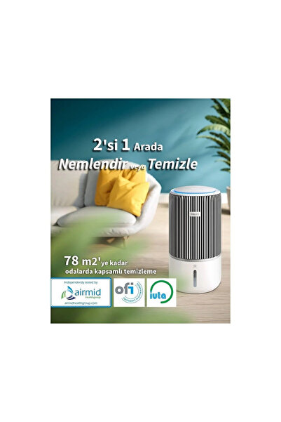 Philips 78 m² Performanslı Akıllı Sensörlü 2'si 1 Arada Hava Cihazı Havayı He...