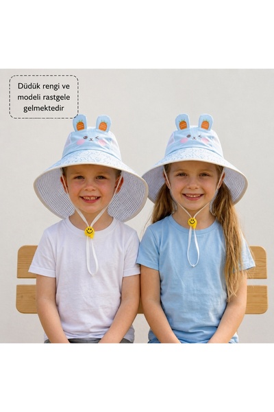 GlassySKY Rabbit Model Whistle Mesh Anti-Sweat Adjustable Children's Hat with...