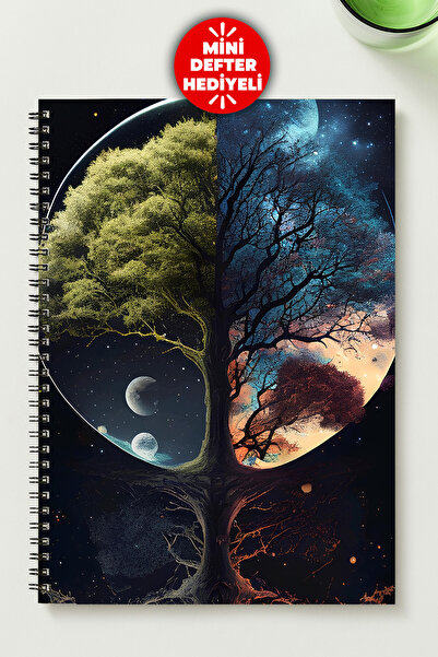 BLACKONECLASS Evren A5 Metal Spiral Unlined Cardboard Cover Evren Notebook