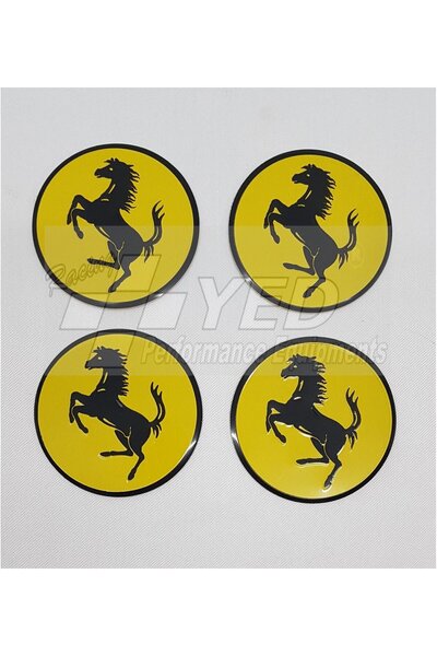 OEM FERRARİ Logolu Yapıştırma 56 Mm 4 Adet