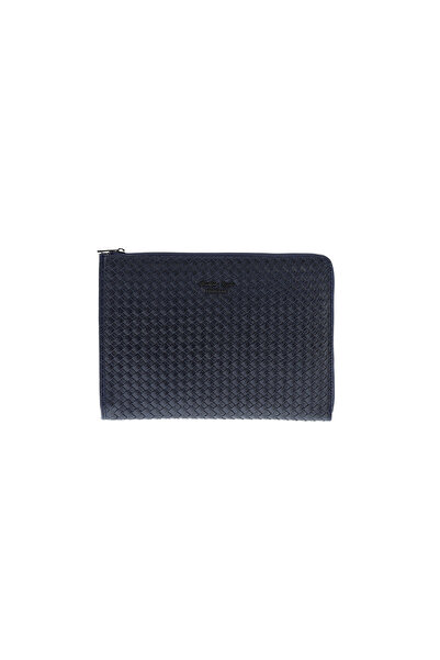 Abdullah Kiğılı Desenli Deri Clutch El Çantası