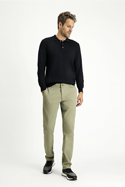 Kiğılı Regular Fit Standard Cut Patterned Lycra Canvas / Chino Trousers