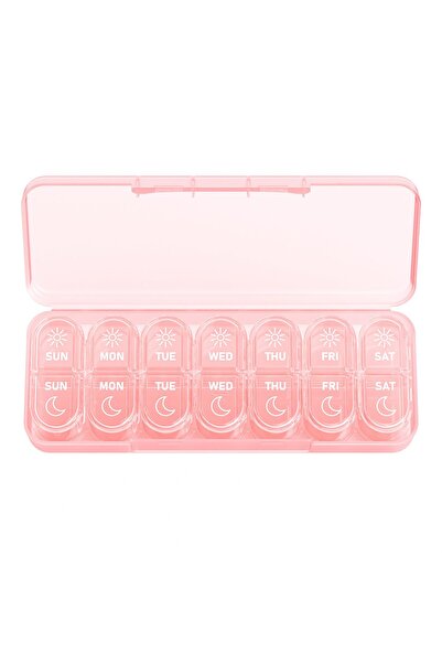 choice2 Pink 7-Day AM/PM Pill Organizer,Weekly Pill Box with 14 Compartments,...