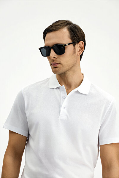 Kiğılı Slim Fit Slim Fit Embroidered Cotton Polo Neck T-Shirt