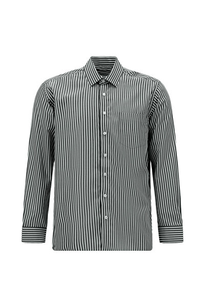 Abdullah Kiğılı Long Sleeve Classic Striped Lyocell Shirt