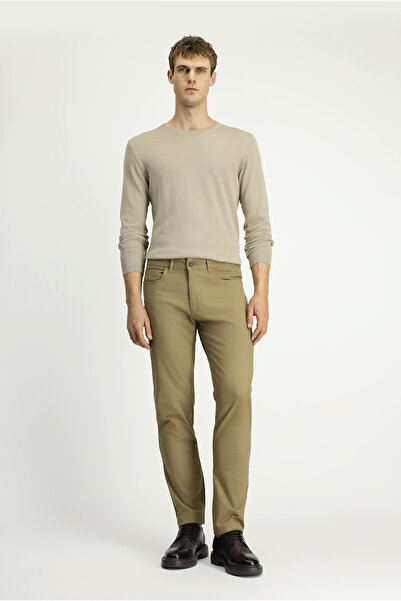 Kiğılı Croială standard, cu model, din Lycra, tip canvas / Pantaloni Chino