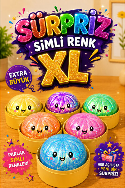 Çin Mantısı Squishy Dumbling Sürpriz Bir Renk Gönderilir 1 Adet Simli XL boyut Sukuşi