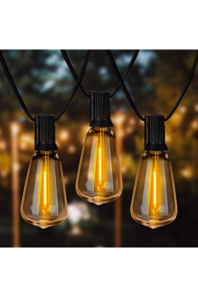 Choice 12.5M 20Bulbs ST38 Globe Outdoor LED String Lights Plastic Shatterproo...