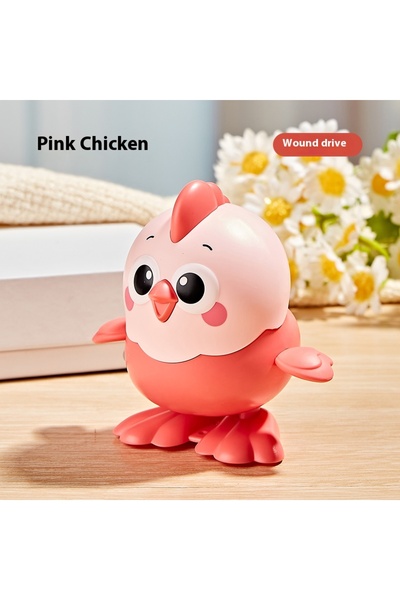 Choice Pink Cartoon Clockwork Chick Toy On Chain Chick Move Jump Little Chick...
