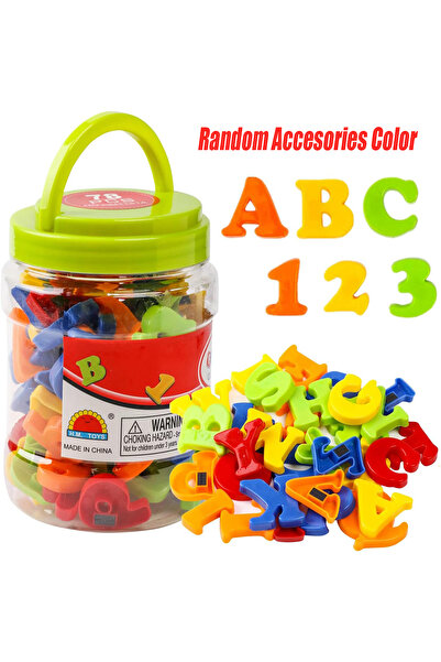 Choice Multicolor 78 PCS Magnetic Letters Numbers Alphabet, Colorful Plastic ...