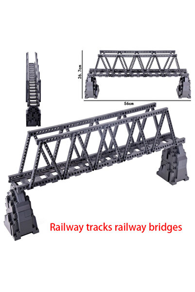 Choice8 TR9-1set City Trains DIY Building Blocks Straight Curved Rail Bricks ...