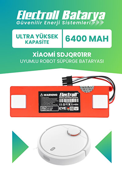 ELECTROLL Xiaomi Sdjqr01rr Uyumlu Batarya (ULTRA YÜKSEK KAPASİTE) 6400mah Kut...