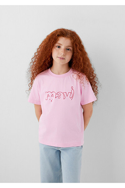 Mavi Logo pisică cu imprimeu Tricou roz Regular Fit / Normal croială 7610338-...